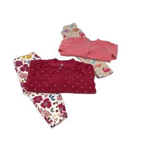 Baby Girl's Outfits - 2 Leggings, 1 Shirt,‎ and 1 Sweatshirt - Size 3-6 Months